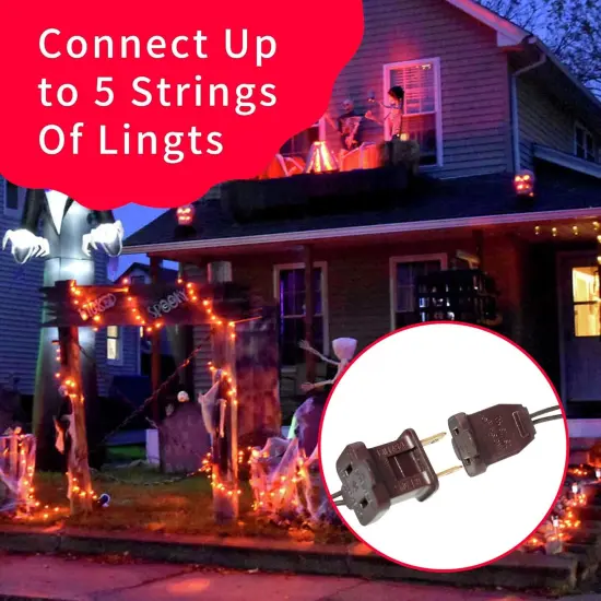 Ultra-Bright Connects End to End Orange Christmas Mini Lights 100L 19.6Ft {5}