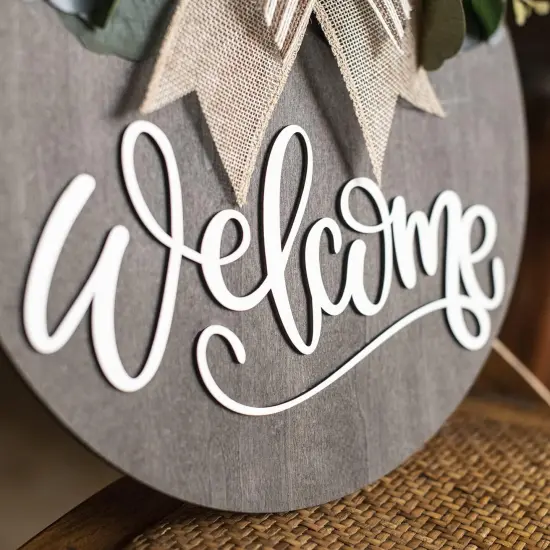 Front Door Welcome Porch Sign {5}