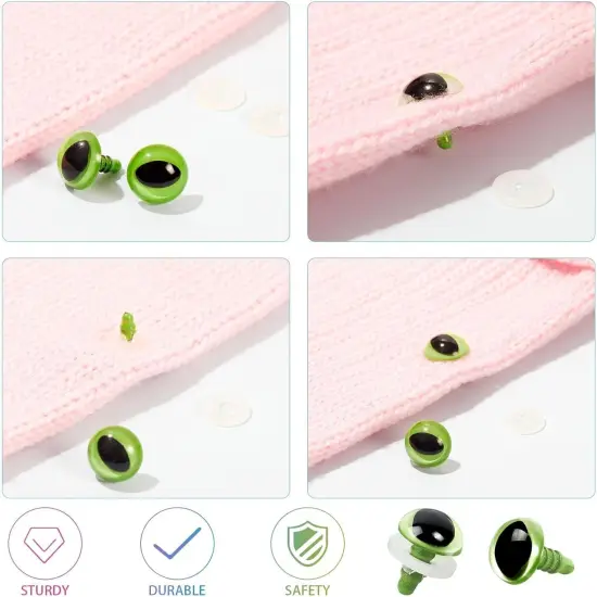 80pcs 12-18mm Plastic Safety Eyes for Amigurumi Cat Eyes {4}