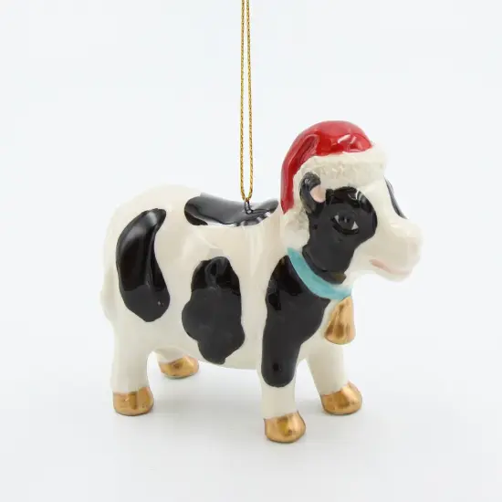 Ceramic Christmas Tree Cow Ornament, Home D&eacute;cor, Gift for Her, Gift for Mom, Kitchen D&eacute;cor, Farmhouse D&eacute;cor, Christmas Decor {3}
