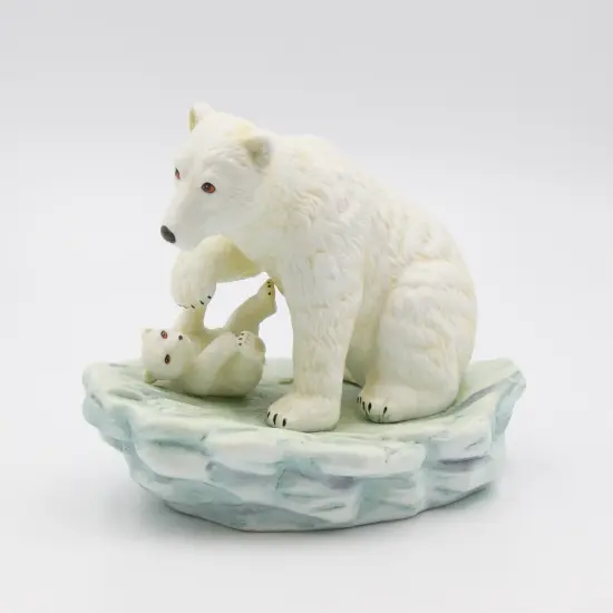 Ceramic Polar Bear Mom And Cub Figurine, Home D&eacute;cor, Gift for Her, Gift for Mom, Kitchen D&eacute;cor, Nature Lover Gift {2}