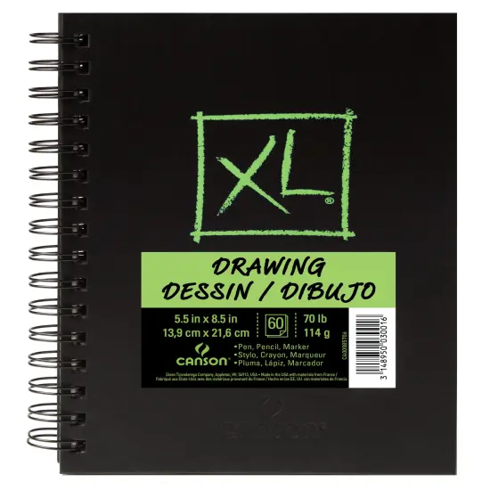 Canson XL Drawing Book 5.5"X8.5"-Wire Bound, 60 Sheets {1}