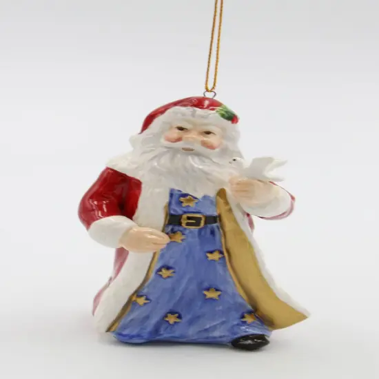 Ceramic Christmas Santa with Dove Ornament, Home D&eacute;cor, Gift for Her, Gift for Mom, Kitchen D&eacute;cor, Christmas D&eacute;cor {3}
