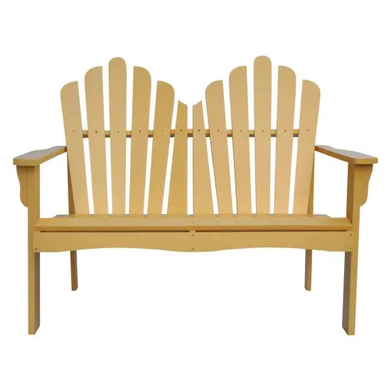 Outdoor Cedar Wood Garden Bench Loveseat for Patio or Lawn {1}