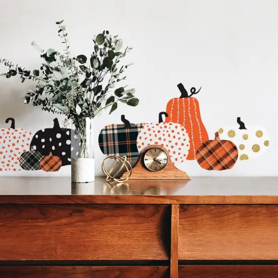 Decorative Pumpkins Peel and Stick Wall Decal {5}