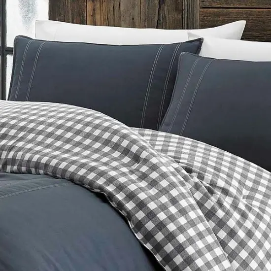 Reversible Plaid Comforter Set King Size Cotton {2}