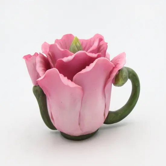 Ceramic Poppy Flower Teapot Figurine, Home Décor, Gift for Her, Gift for Mom, Nature Lover Gift {2}