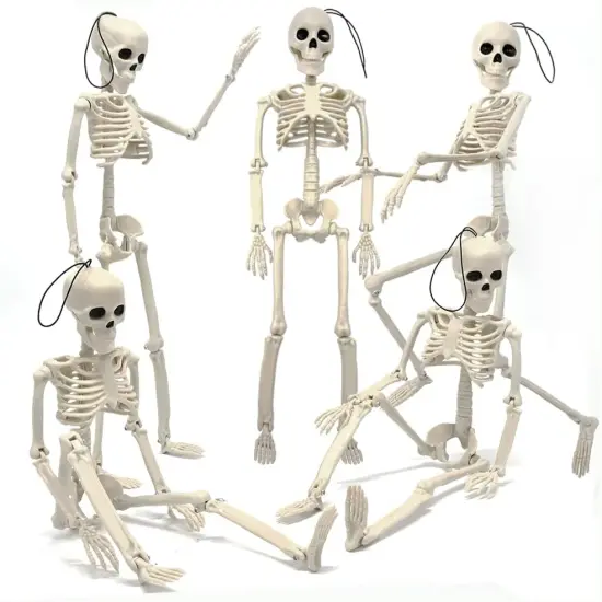 5Pcs Hanging Skeleton Halloween Decorations - 16 Inches {1}