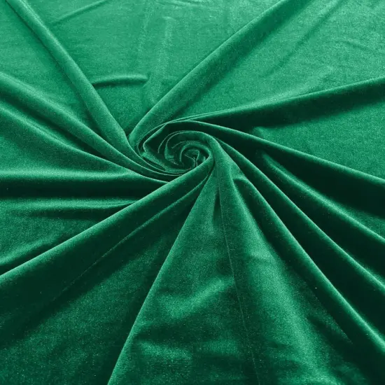 1 Yard Premium Stretch Velvet Fabric Apparel Crafting Material 58/60" Wide Flag Green {1}