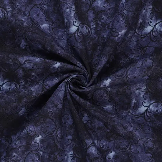 Mook Fabrics Elegance Cotton Fabric [45 in. Wide] - By The Yard Navy {2}