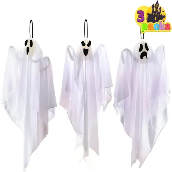 3 Pack 27.5" Halloween Hanging Ghosts {1}