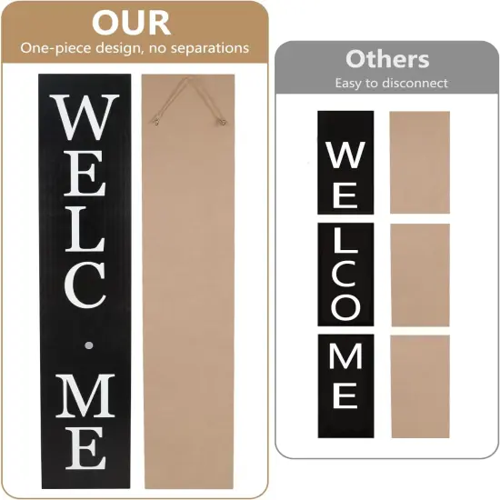 Interchangeable Welcome Sign for Front Porch- 45"X9" {2}