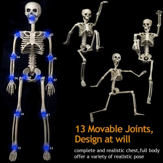 2 Pack 40 Inches Halloween Skeleton {3}