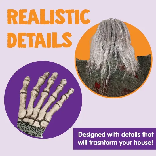 2 Pack 47" Halloween Climbing Zombies Wall Decoration {3}