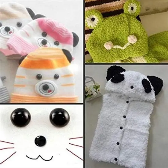 100PCS Black Plastic Safety Eyes - 10mm {2}