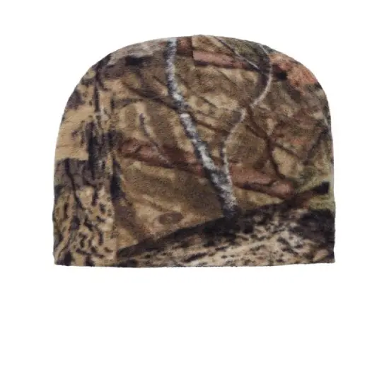Port Authority&reg; Camouflage Fleece Beanie Lightweight Warm Anti Pill Polyester Fleece Mossy Oak {6}