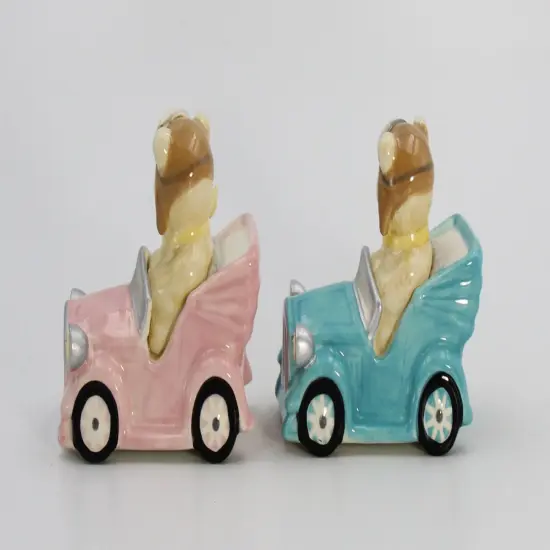 Ceramic Teddy Bear Couple Driving Car Salt and Pepper Shakers, Home D&eacute;cor, Gift for Her, Gift for Mom, Kitchen D&eacute;cor {5}