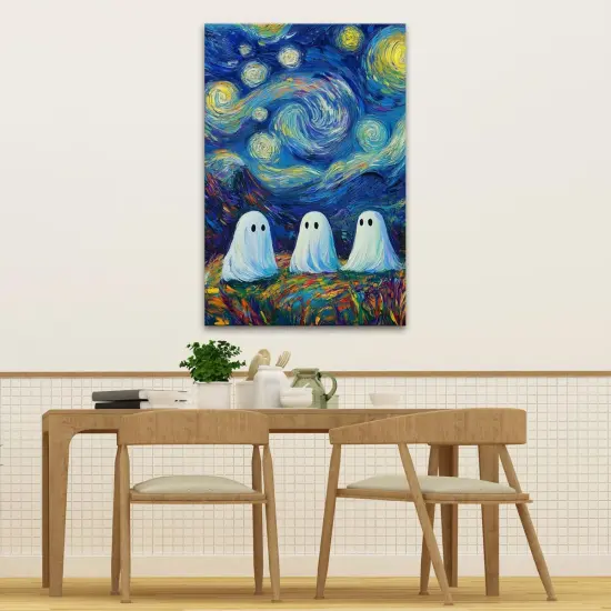 Three Friendly Ghosts Canvas Print {4}