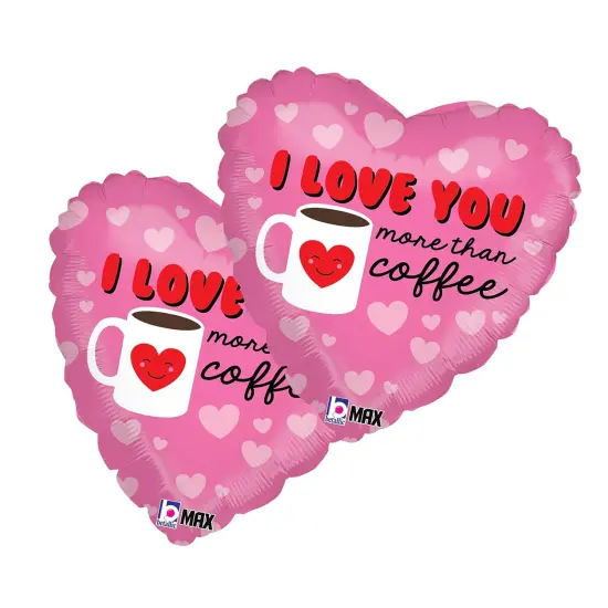 Betallic&reg; 18 Inch I Love You More Than Coffee Balloon {1}