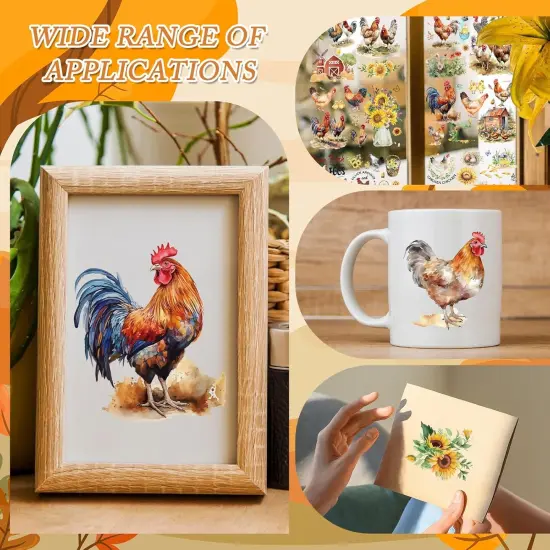 6 Sheets Farm Rub on Transfer Stickers for Furniture {3}