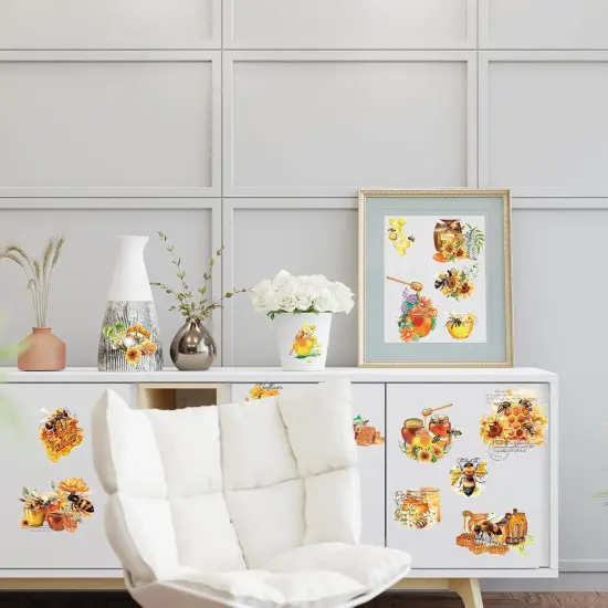 8 Sheets Bee Furniture Transfers Decals 5.9x5.9 inch {3}