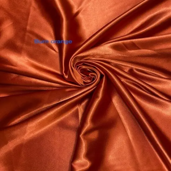 1 Yard Burnt Orange Crepe Satin Fabric for Costumes Dresses and Formal Sewing Projects 58 Inch Width {1}