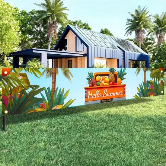 Hello Summer Banner 118 x 20 inch Large Size Outdoor Indoor {1}