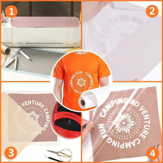 White HTV Iron on Vinyl 12Inch by 10ft Roll Heat Transfer Vinyl for T-Shirt {5}