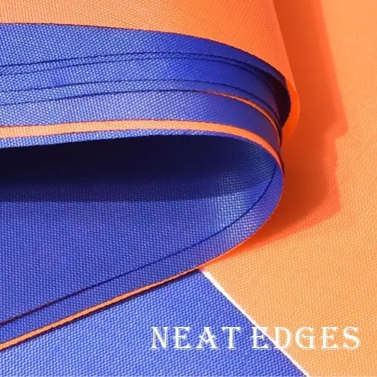Orange and Blue Pennant Banner Flags {3}