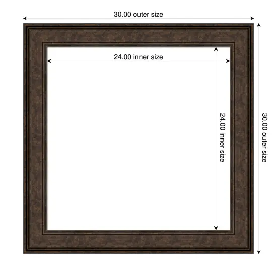 Ridge Framed Dry Erase Magnetic Board Bronze {4}