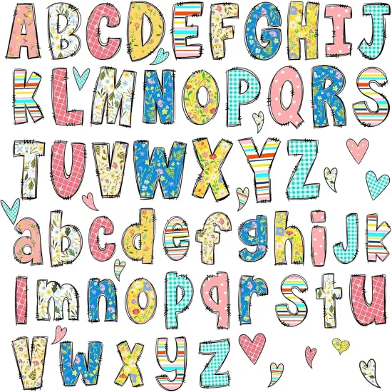 Alphabet Wall Decals Letters ABC Wall Stickers Removable {5}