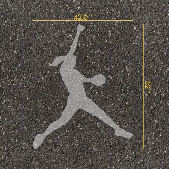 Softball Pitcher Parking Space Stencil | High School Senior Parking Spot Stencil | Reusable Stencil | Stencil Ease | {4}