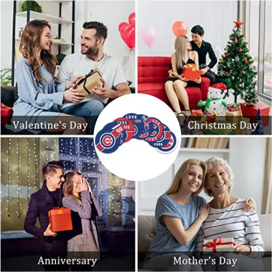 8 Pcs Baseball Diamond Art Coasters Kits with Holder, Diamond Painting Coaster Kits DIY Crafts for Adults Diamond Art Painting Kits Supplies for Chicago Gift {5}