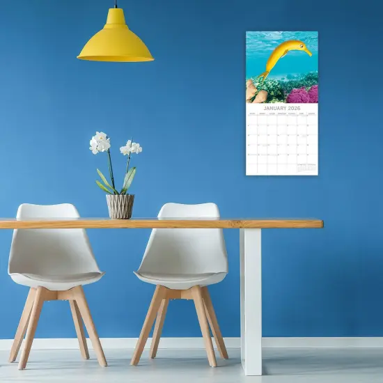 The Gifted Stationary 2026 Square Wall Calendar, Sea Food, 16-Month Funny Corner Theme Hanging Calendar with 180 Reminder Stickers, Month Planner for Home, or Creative Spaces, 12x12 In Multicolor {2}