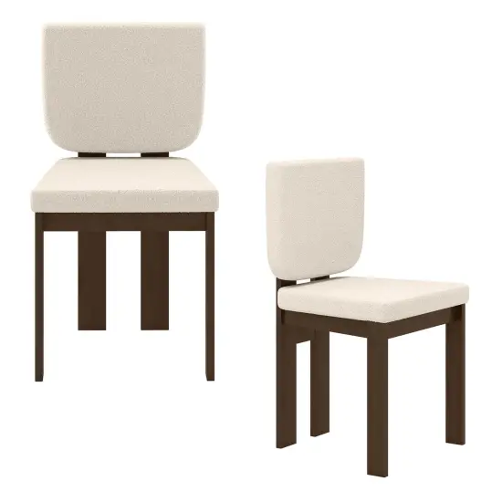 Costway Wooden Dining Chair Set of 2/4 with Rubber Wood Leg Padded Wide Seat & Back for Home {7}