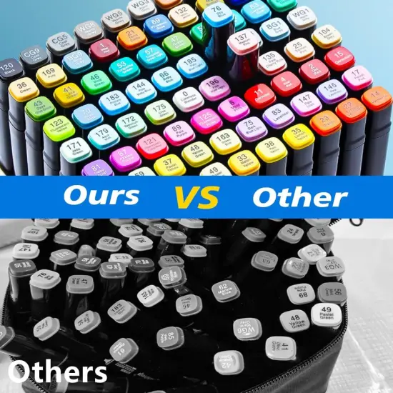 Alcohol Markers 168 Colors Drawing Pens {3}