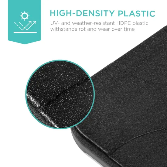 Best Choice Products 4-Piece Cantilever Offset Patio Umbrella Stand Square Base Plate Set w/ Easy-Fill Spouts Black {3}