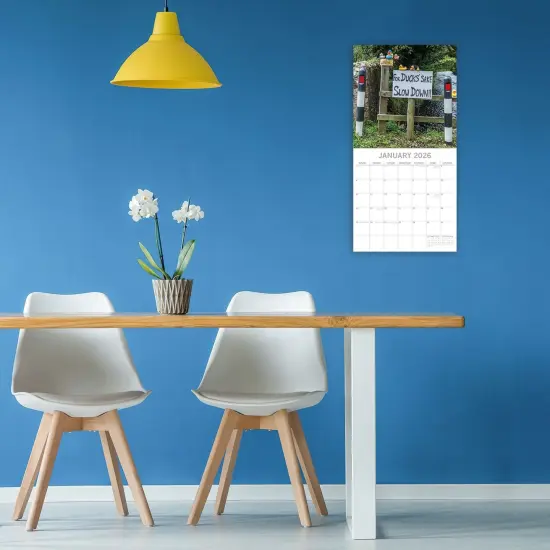 The Gifted Stationary 2026 Square Wall Calendar - Danger, Hilarious Road Signs Ahead - 16-Month Funny Corner Theme with 180 Reminder Stickers (12 x 12 In) Multicolor {2}