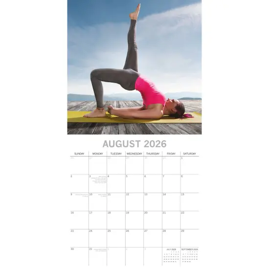 The Gifted Stationary 2026 Square Wall Calendar, Yoga, 16-Month Mind, Body, Spirit Theme Hanging Calendar with 180 Reminder Stickers, Month Planner for Home and Creative Spaces, 12x12 In Multicolor {3}