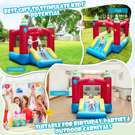 Costway Inflatable Bounce Castle Kids Jumping Bouncer Indoor Outdoor with 480W Blower {4}