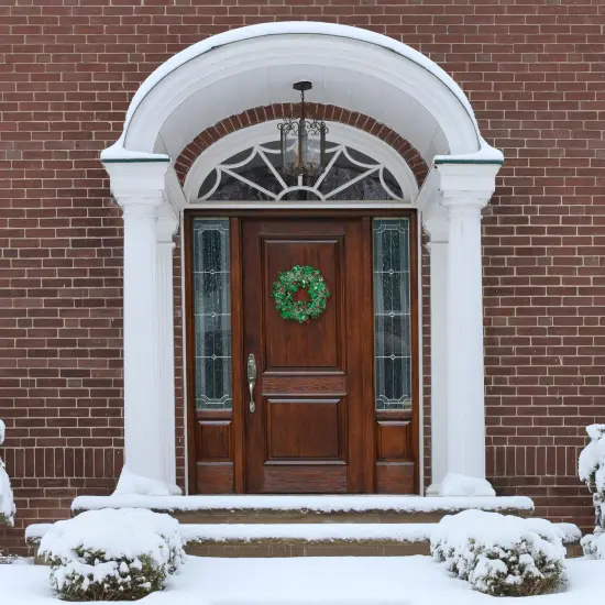 Juvale 3 Pack Mini Green Tinsel Christmas Wreaths for Front Door, 11.8 x 11.8 Inches Christmas Wreath, Holiday Decorations for Door, Windows and Cabinets {2}