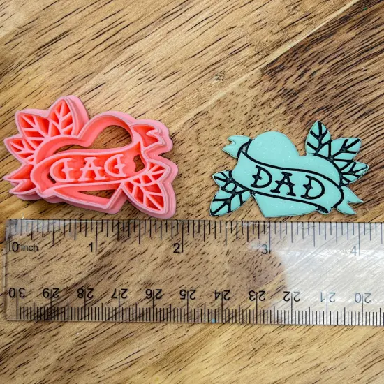DAD Tattoo Heart | Tattoo | Clay Cutter {2}