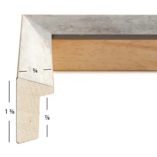 11x14Alloy 0.75Wood Moulding, Wall Display Frame for Art, Posters, or Photos by wallsthatspeak Nickel {3}