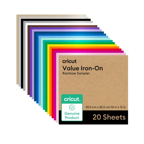 Cricut Value Iron-On, Rainbow Sampler - 12 in x 12 in (20 ct) {1}