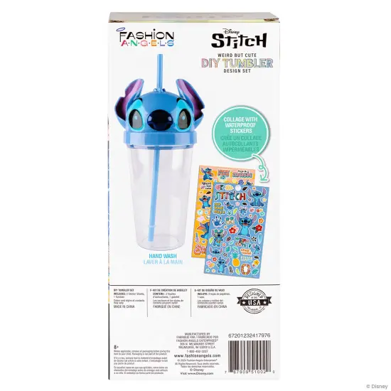 Fashion Angels: Disney Stitch - DIY Tumbler Design Kit - 16oz Cup, Decorate & Collage w/ 100 Stickers, Experiment 626 Character Lid & Straw, Kids 8+ {6}