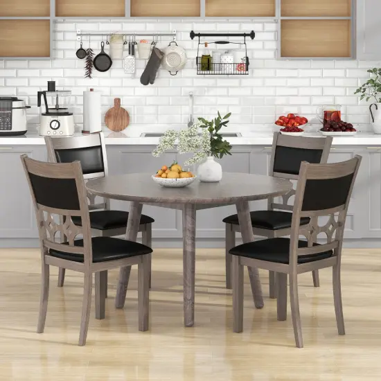 Costway Upholstered Dining Chair Set of 2/4 Armless Chair with Padded Backrest & Seat {2}