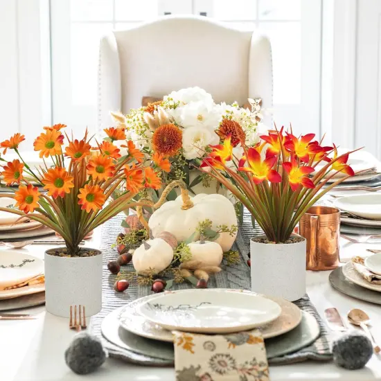 4PCS Fall Fake Potted Plants Thanksgiving {5}