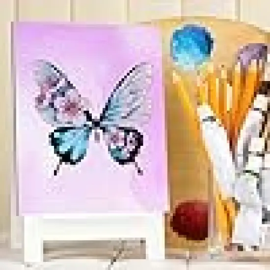 Butterflies Pre Printed Canvas for DIY Painting for Party Favors Supplies {5}