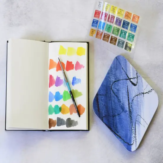 Daler-Rowney Aquafine Watercolor Paint Half Pan Travel Set-24/Pkg {7}
