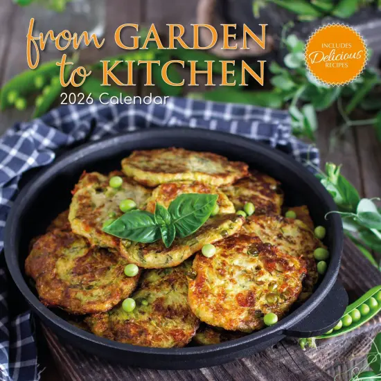 The Gifted Stationary 2026 Square Wall Calendar, From Garden to Kitchen, 16-Month Food Theme Hanging Calendar with 180 Reminder Stickers, Monthly Family Planner for Home & Creative Spaces, 12x12" Multicolor {1}